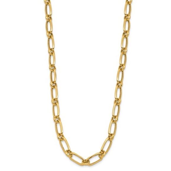 14k Gold Fancy Paper Clip Link Necklace by Leslies - Picture 8 of 9